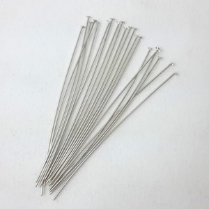 Sterling Silver Flat Head Pins: 24 Gauge, 2 Inches (20 Count)