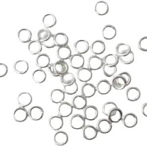 Sterling Silver Open Jump Rings 4mm, 20 Gauge - 50 Pcs