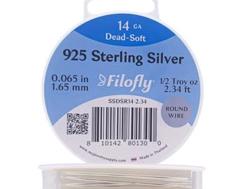 Filofly, 925 Sterling Silver Wire, Dead Soft, Round