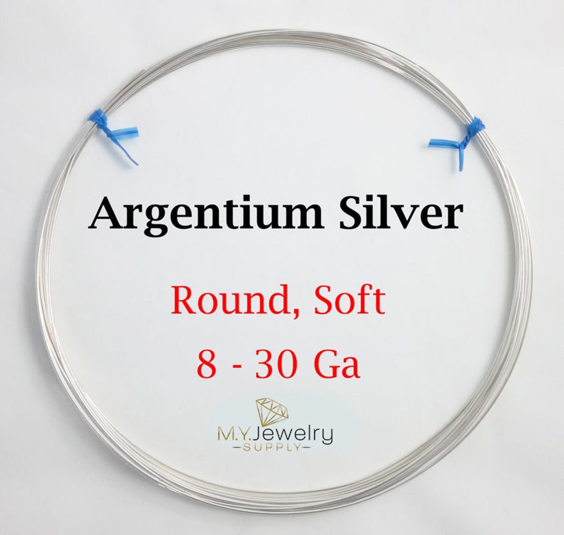935 Argentium Silver Wire Dead Soft Round 8 10 12 14 16 18 19 Etsy
