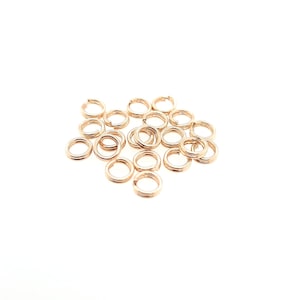 14/20 Yellow Gold Filled Round Split Ring Connector Charms Jewelry Finding Made in USA