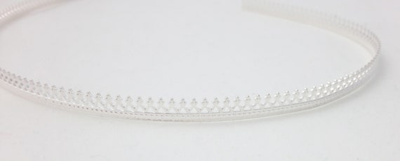 1 Foot 925 Sterling Silver Crown Gallery Wire, Hard, Decorative Design, Bezel Strip by Craft Wire
