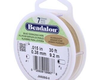 Beadalon 7-Strand Bead Stringing Wire: Silver Gold Jewelry Wire