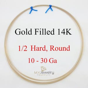 14K Gold Filled Half Hard Round Wire: Jewelry Crafting (Made in USA)