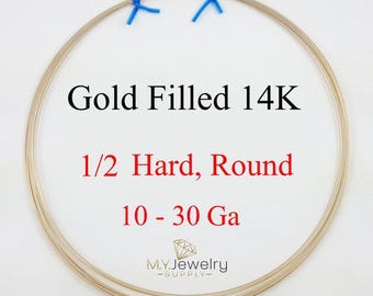 14K Gold Filled Half Hard Round Wire: Jewelry Crafting (Made in USA)