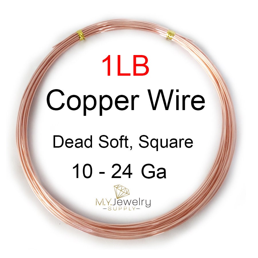 Copper Square Wire 10ga 2.59mm Soft approx. 6.2ft CSW10 -  Sweden