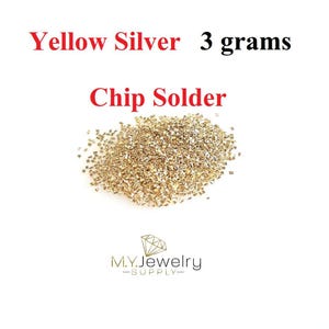 Yellow Silver Chip Hard Solder 3 grams(~2000 pcs)Matched Gold-Filled ultra thin Made in USA
