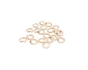 14/20 Gold Filled Open Jump Ring Round 18Gauge Inside dimension 2.5-7.5 mm Made in USA