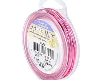 Rose Artistic Wire: Silver Plated Copper Craft Wire, Tarnish Resistant