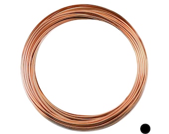 99.9% Pure Copper Wire: Soft Round Craft Jewelry Wire (8-30 Gauge)