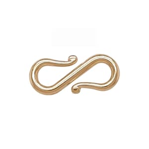 14K Solid Yellow Gold S-Hook Clasp Made in USA