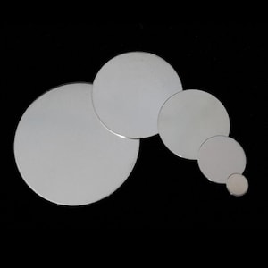 925 Sterling Silver Round Stamping Blank Disc 20 Gauge 12.7-50.8mm Made in USA
