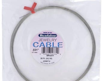 Beadalon Stainless Steel Jewelry Cable: Necklace Bracelet Wire
