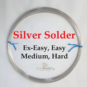 SOLDER Silver wire Ex-Easy, Easy, Medium, Hard, 20 and 22 Gauge Round