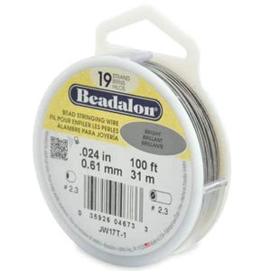 Beadalon 19 Strand Bead Stringing Wire: Bright Stainless Steel