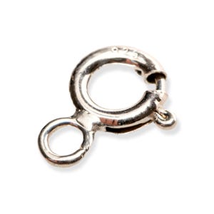 10 Italian Sterling Silver Spring Ring Clasps: 5.5-6.0mm