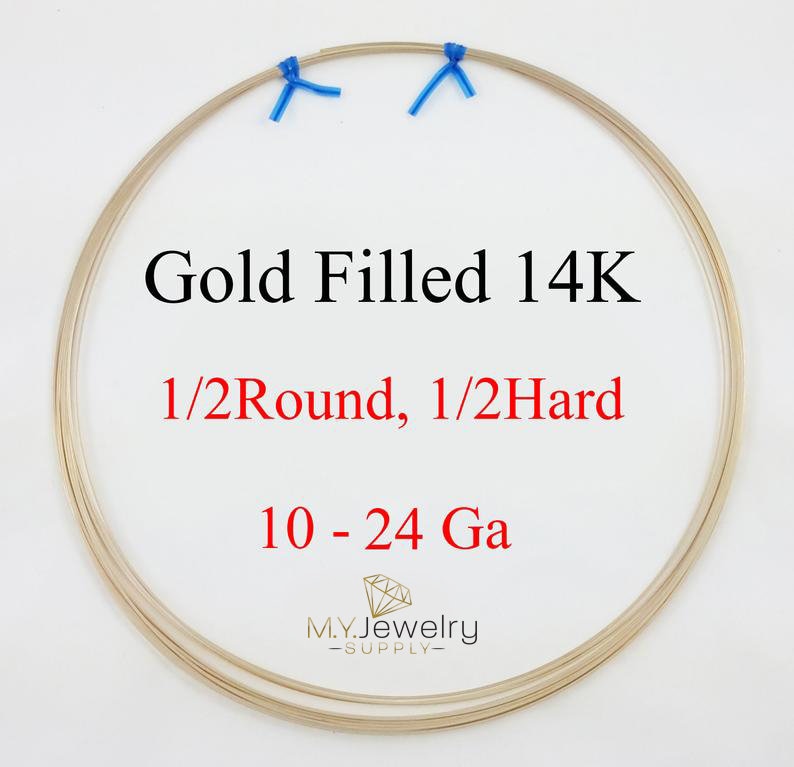 Pay by Foot, 14k Gold Filled Wire 26 Gauge Gold Filled Wire, Gold