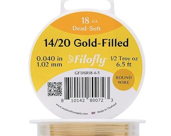 Filofly, 14/20 Gold-Filled Wire, Dead Soft, Round