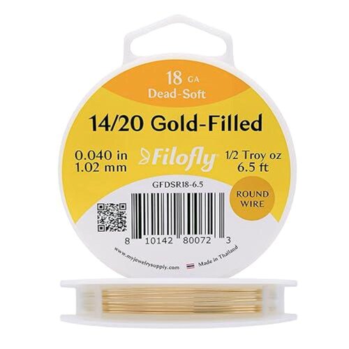 Filofly, fil de fer doré 14/20, ultra-doux, rond