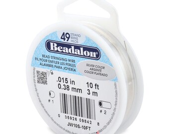 Beadalon 49 Strand Silver Bead Stringing Wire - Jewelry Making