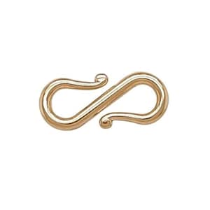 14K Solid Yellow Gold S-Hook Clasp Made in USA
