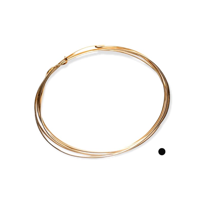 14K Solid Yellow Gold Round Wire, Dead Soft (18-30 Gauge) image 1