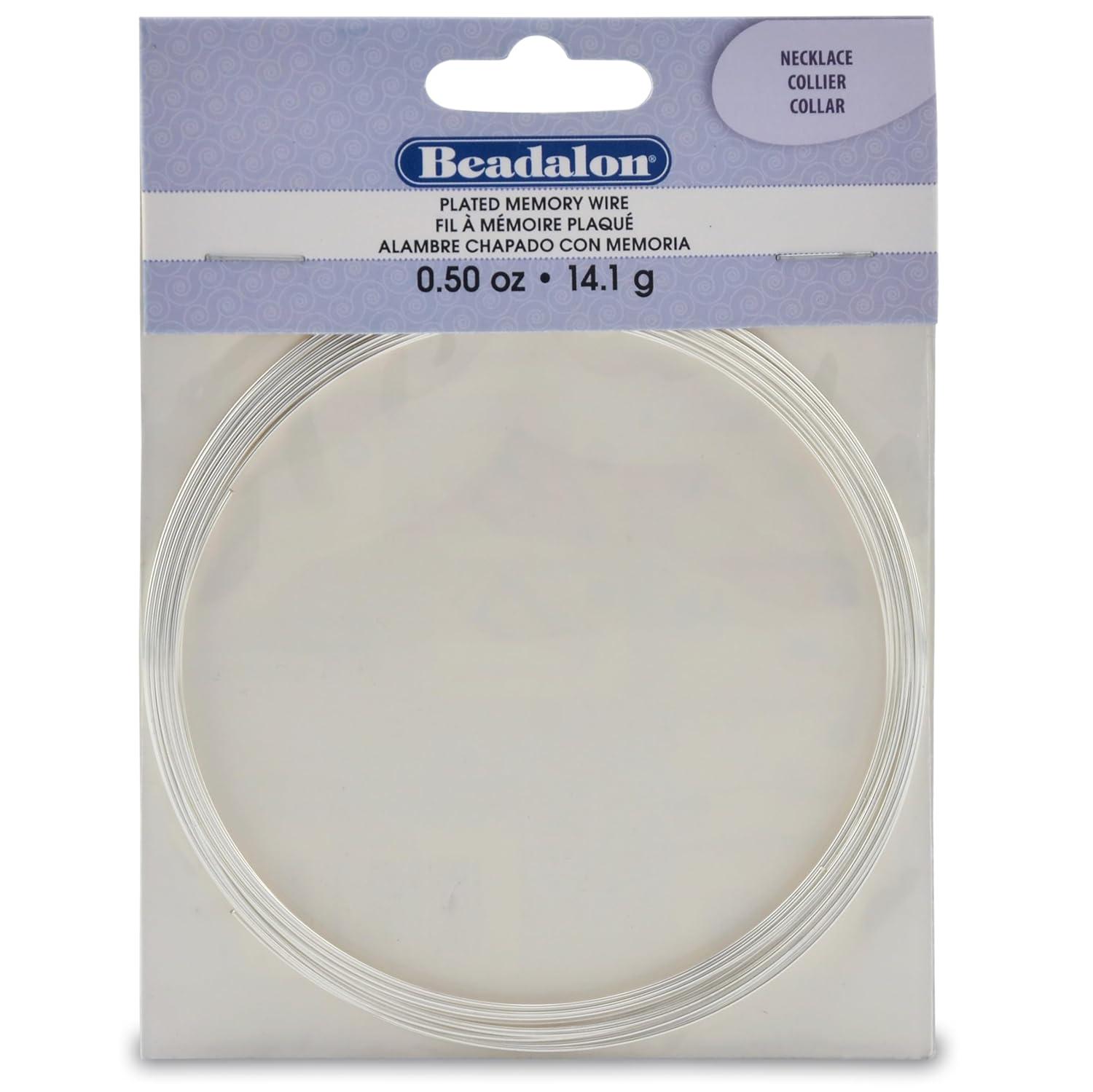 Silver Plated Memory Wire Necklace - Beadalon Steel Round 0.50oz