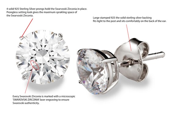 Swarovski zirconia cheap stud earrings
