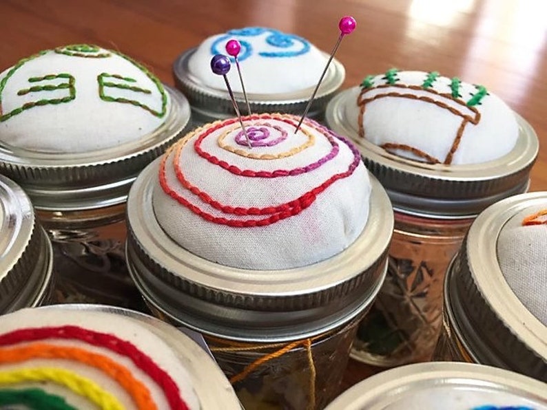 Pin Cushion Lids for Mason Jars Etsy