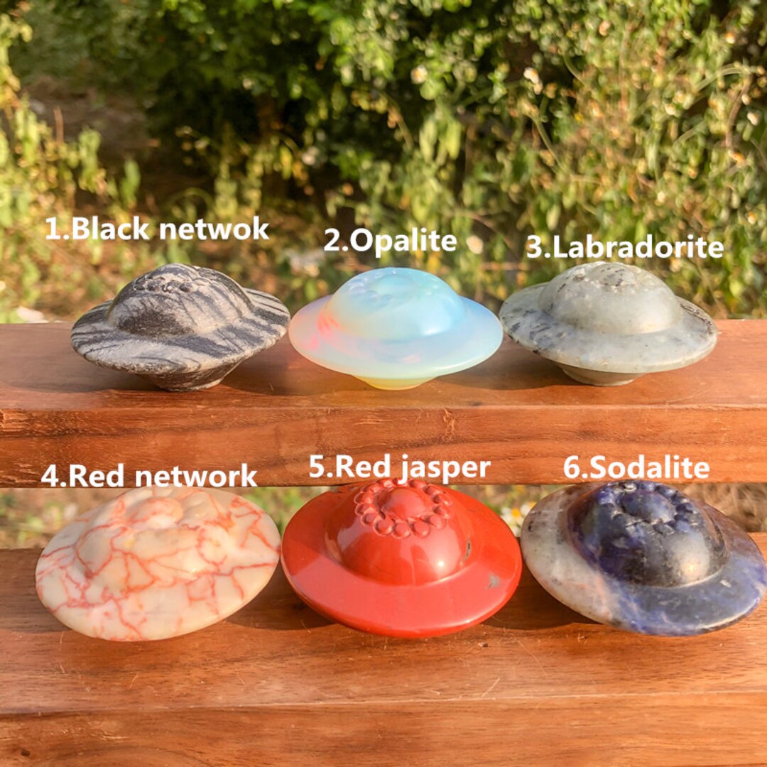 UFO Carvingshand Carved Gemstone UFO Statuecrystal Flying - Etsy