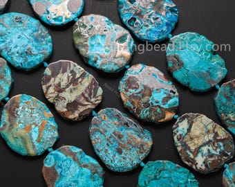 Large Ocean Jasper Slab Beads,Ocean Jaspe Pendant,Ocean Jaspe slice bead,Healing Energy Gemstone Irregular oval beads for DIY Jewelry Making