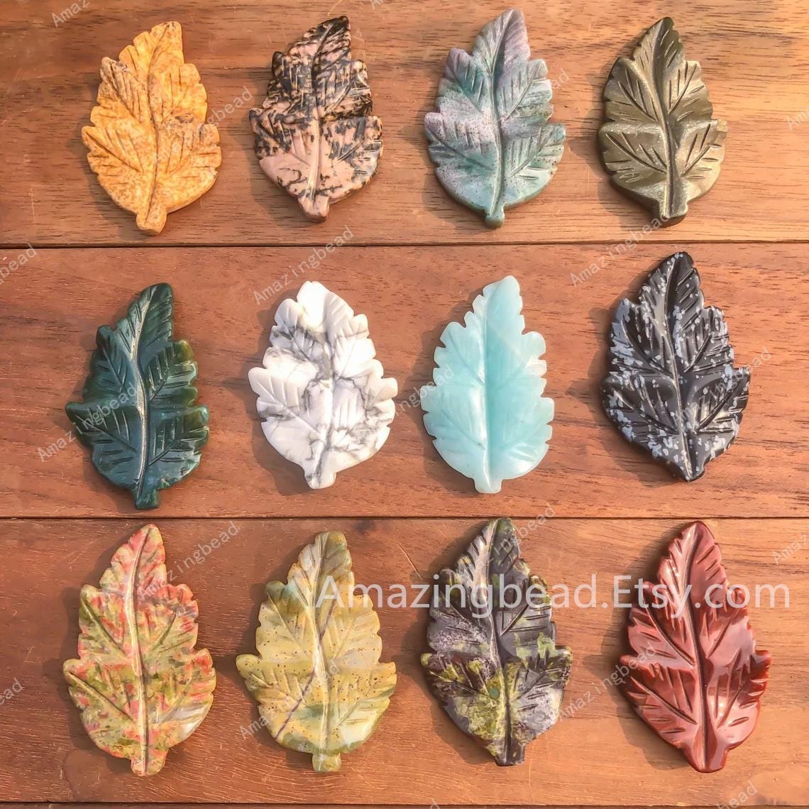 40mm Natural Crystal Leaf,Hand Carved Quartz Crystal Tree Leaf,Mineral Specimen,Home Decoration,Reiki Healing,Crystal Gifts