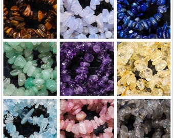32inch, Gemstone nugget chip DIY beads wholesale, Nugget, Chips, Crystal beads ,Amethyst, Rose quartz,Aventurine,Blue Lace agate,Malachite.