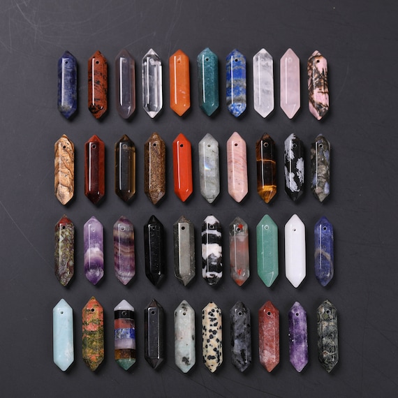 59 Kinds,top Drilled Crystal Point Beads,healing Gemstone Pendant,double  Points,terminated Point Bead,healing Crystal Beads Bulk Supplier 