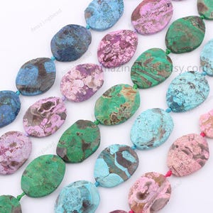 Natural Marine Agate Slices,Gemstones Round Ball Loose Spacer Beads,Marine Agate wafer,Decoration materials.