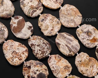 Smooth Large Ocean Jasper Slab Beads,Ocean Jaspe Pendant,Ocean Jaspe slice bead,Healing Gemstone Irregular Oval beads for DIY Jewelry Making
