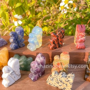 1.2inches 23 Kind Stone Quartz Crystal Fairy,Crystal Friend,Healing Crystal,Quartz Geode,Gemstone Angel Fairy Home Decoration,Gifts for her