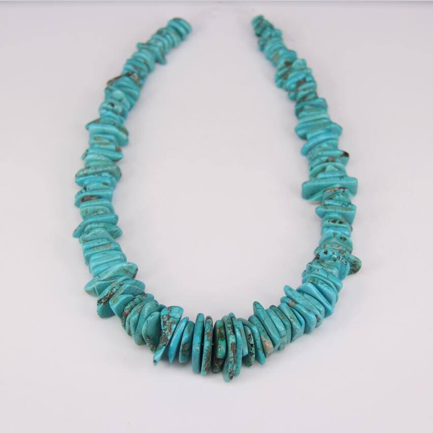 Turquoise Disc Bead Necklace – Blush Out West