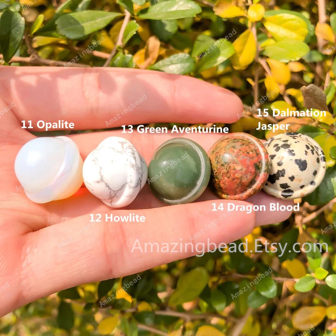 天然石Gemstone 20mm 24 Stone Choice Saturn Crystal - Planet Gemstone - Love Stone