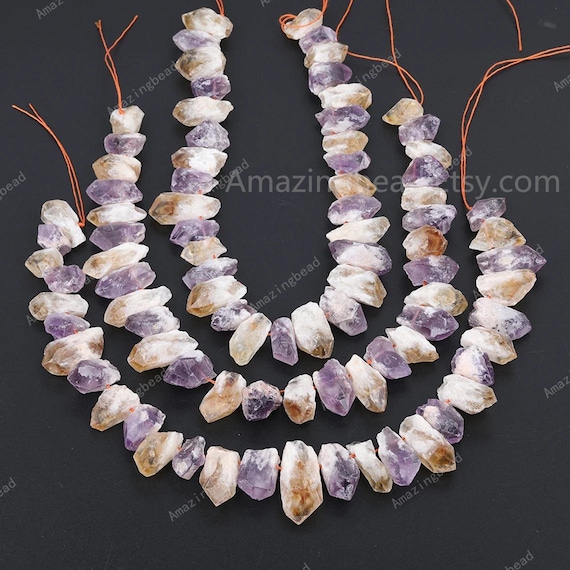 Collier bijoux perles pépites copeaux pierres précieuses quartz diamant
