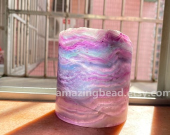Regenbogen Fluorit Atmosphäre Lampe Dekor Schmuck, natürliche Edelsteine Licht Dekor, Fluorit Licht Wohnkultur, Raumdekor, Partygeschenk, Geburtstagsgeschenke.