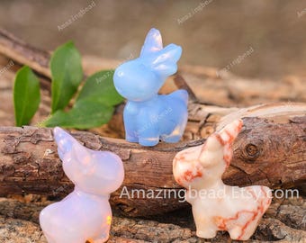 1.5'' Crystal Deer,Mini Gemstone Deer Figurine,Christmas Elk,Christmas Crystals Reindeer,Animal Home Decor,Healing Crystal,Stone Gift