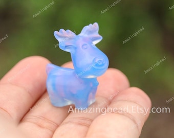 1.2inches 14 Kind Crystal Reindeer,Hand Carved Gemstone Deer,Christmas Deer Decor,Healing Crystal,Crystal Sculpture,Christmas Gifts