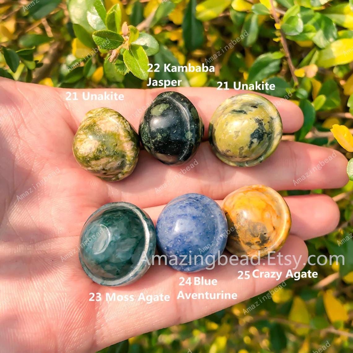 20mm 24 Stone Choice Saturn Crystal - Planet Gemstone - Love Stone