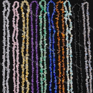 32inch Natural Gemstone Jasper Freeform Polished Chip Nugget Beads Healing Energy Loose Beads DIY Jewelry Making 60 Materials for Choose .