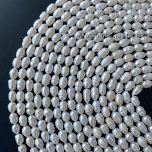 8-9mm Irregular Ellipse Rice Beads Cultured Fresh Weater pearl,Fresh Water Pearls Jewelry, Bridesmaid Party Gift,Strand Wholesale Supplier