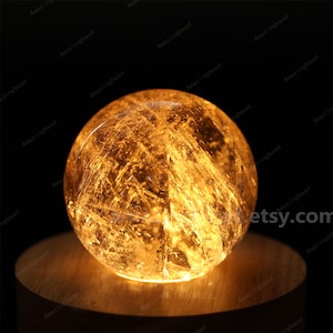 Smoky Quartz Sphere Lamp Decoration Jewelry,Natural Gemstones Light Decor,Smoky Quartz Light Home Decors,Stone Decor,Crystal Birthday Gifts.