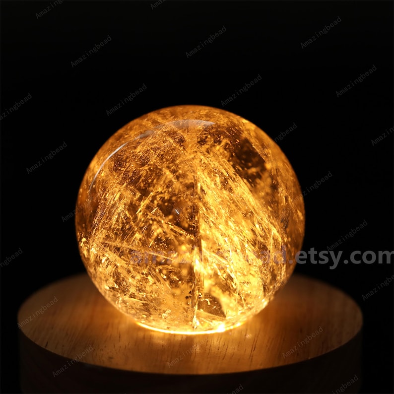 Lámpara de esfera de cuarzo ahumado, decoración de joyería, luz de piedras preciosas naturales, luz de cuarzo ahumado, decoración del hogar, decoración de piedra, regalos de cumpleaños de cristal.