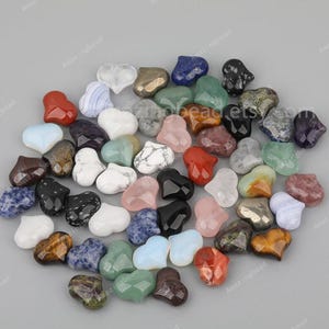 21 Kinds Gemstones Heart Beads,5pcs/lot Undrilled Holes Heart Charms Decor Jewelry,25mm Polished Crystal Quartz Stone Wholesale,Love Gifts