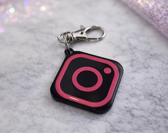 Llavero NFC / Llavero personalizado para redes sociales impreso en 3D / Recubierto de resina / Toca para compartir